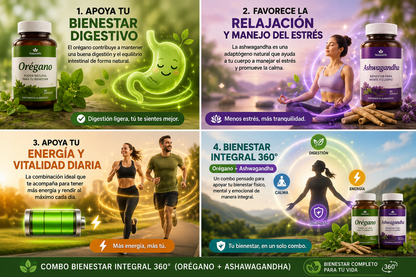 Combo Bienestar Integral 360° (Orégano+Ashawagandha)