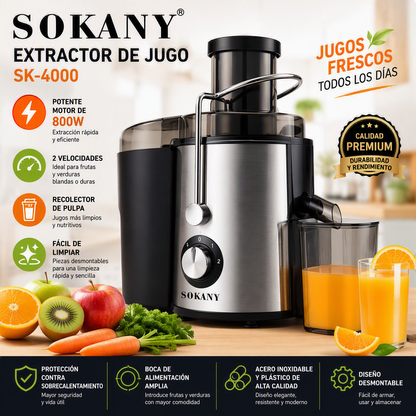 EXTRACTOR DE JUGO SOKANY SK-4000