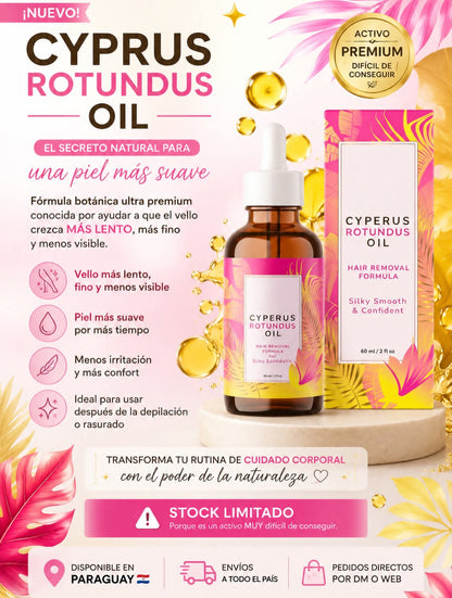 Cyperus Rotundus para retardar el crecimiento del vello