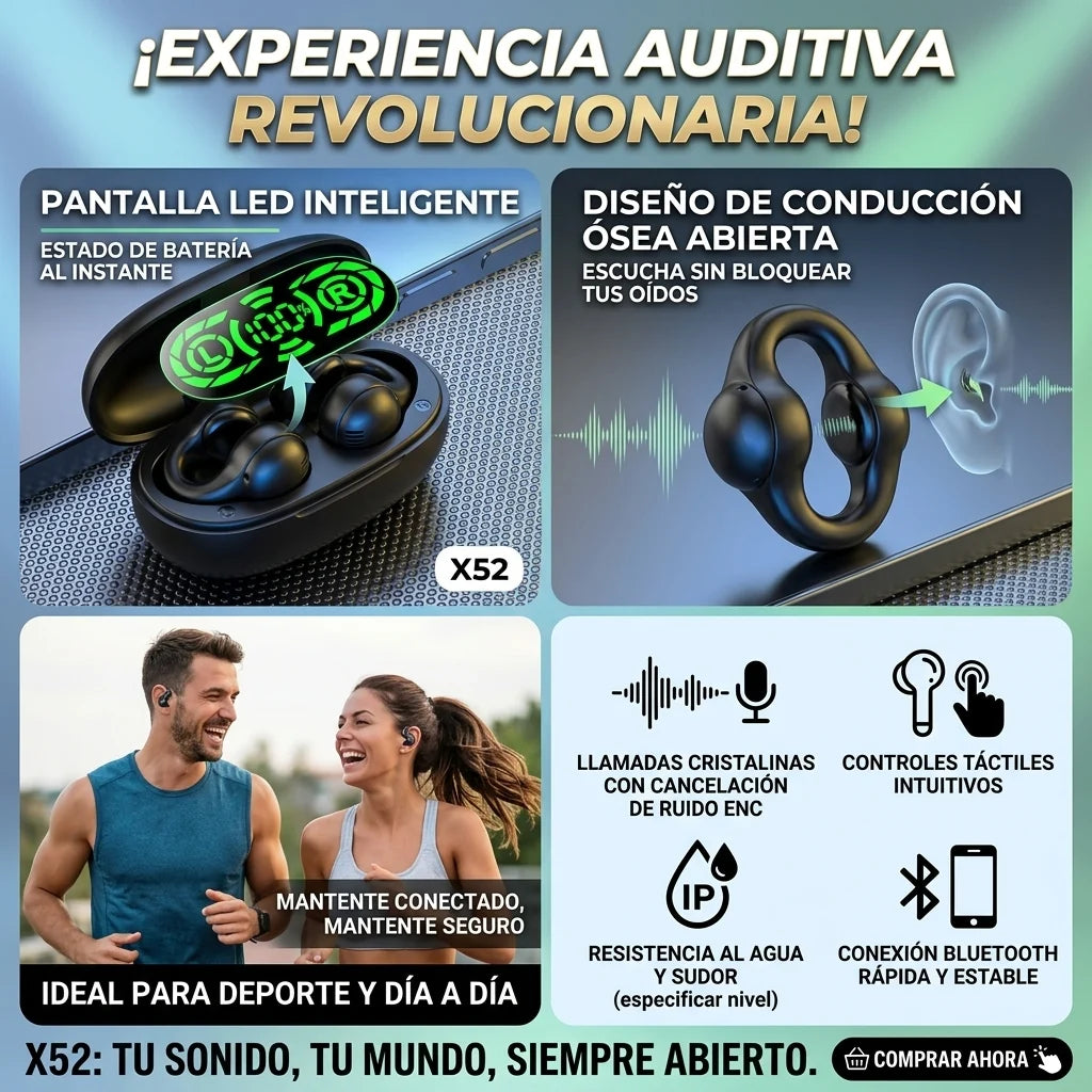 AUDÍFONOS INALÁMBRICO X52