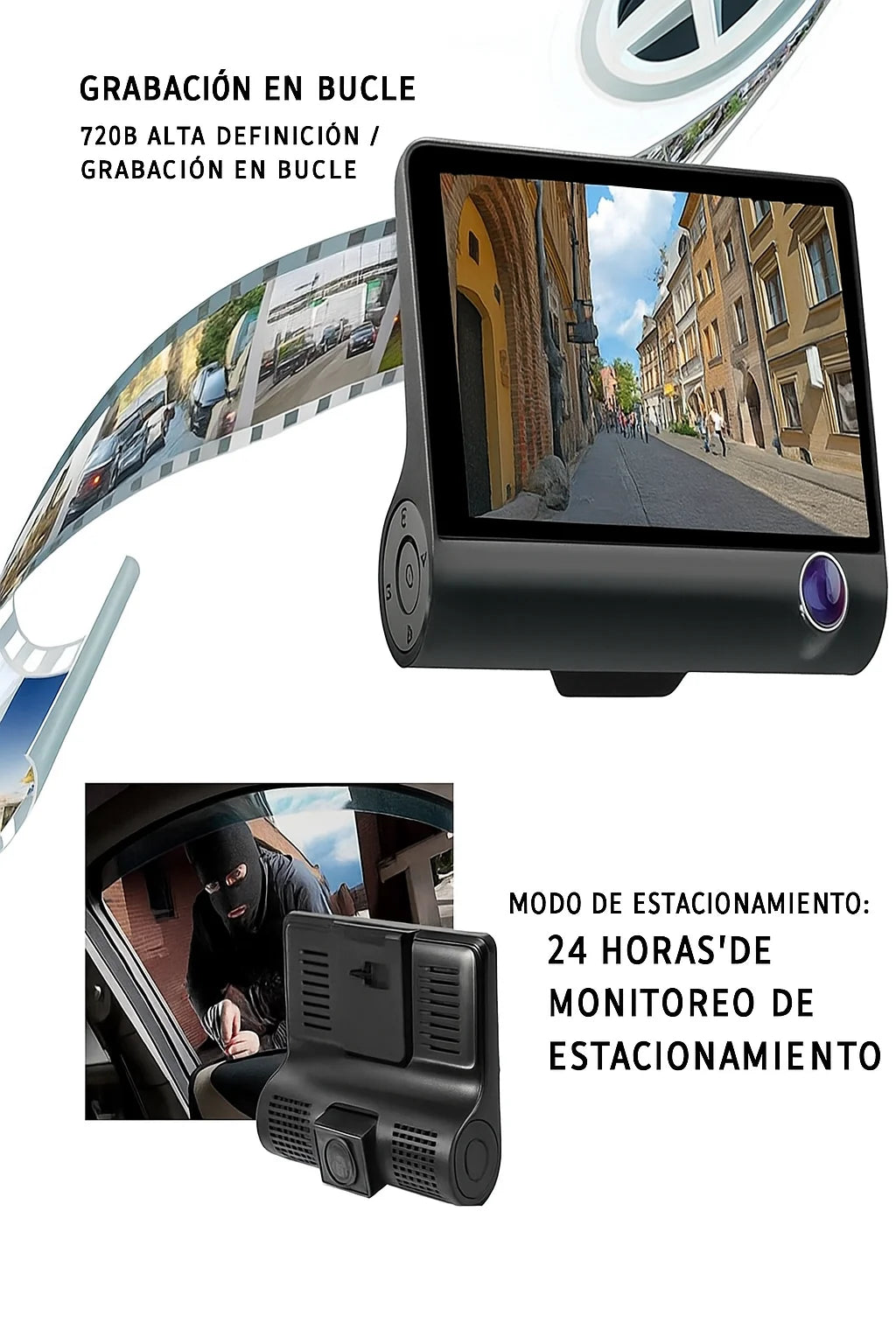 CAMARA DE COCHE DOBLE LENTE