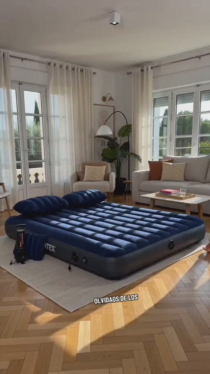 COLCHÓN INFLABLE INTEX 54 PULGADAS, SÚPER PRÁCTICO DE INFLAR Y CÓMODO