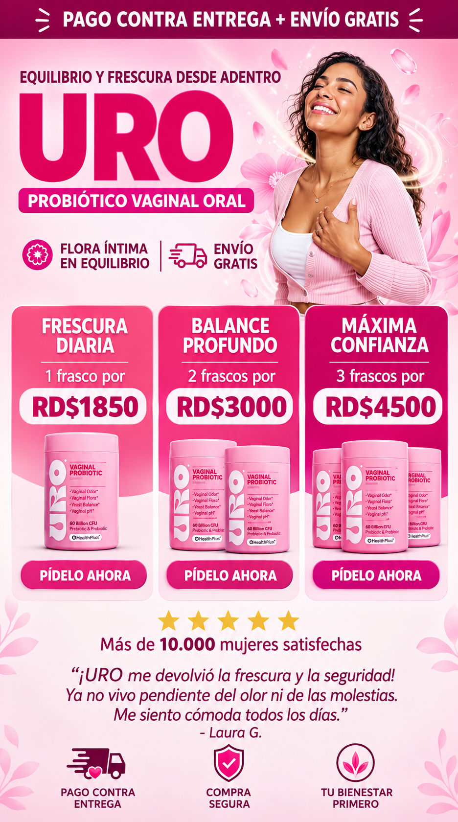 URO VAGINAL PROBIOTICS (BODEGA E) PARA LA SALUD VAGINAL DE LAS MUJERES, EQUILIBRIO DEL PH