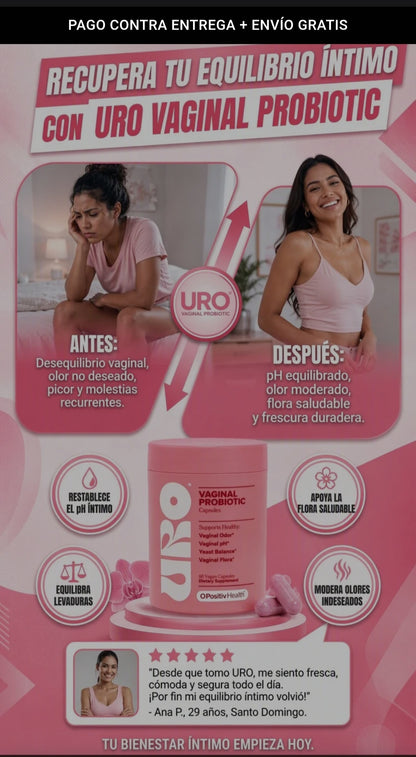 URO VAGINAL PROBIOTICS (BODEGA E) PARA LA SALUD VAGINAL DE LAS MUJERES, EQUILIBRIO DEL PH